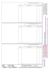 3 up back order form