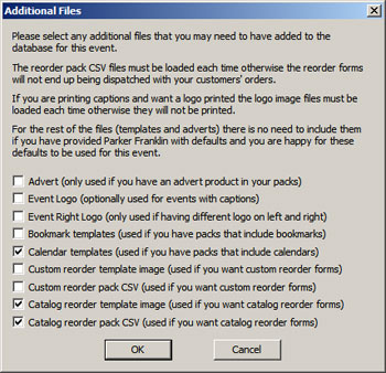 Additional Files Dialog
